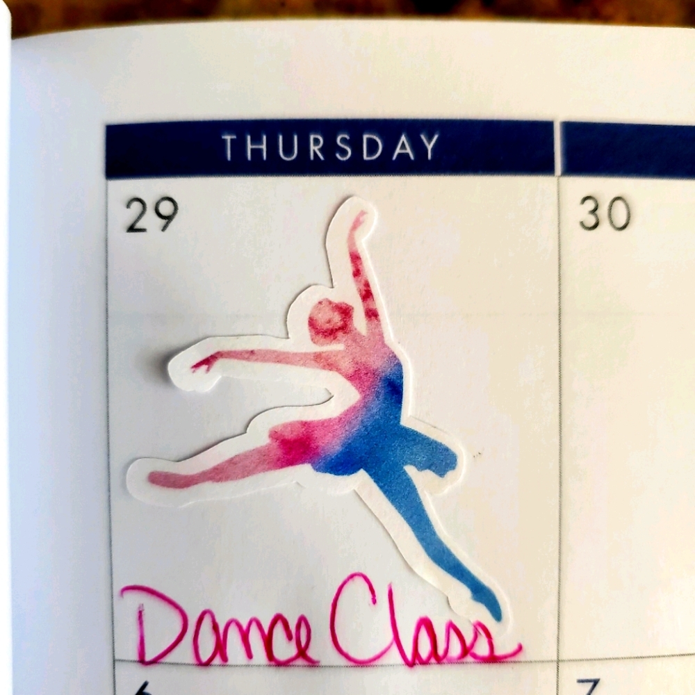 Ballerina watercolor planner stickers